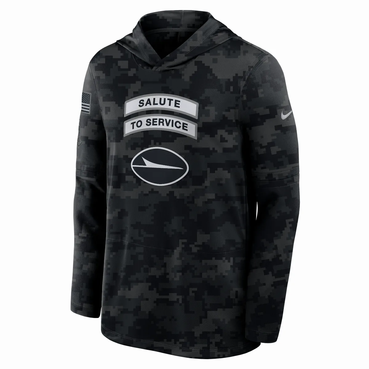 New York Jets Salute to Service Sideline Dri-FIT NFL Long-Sleeve Hooded Top by Nike