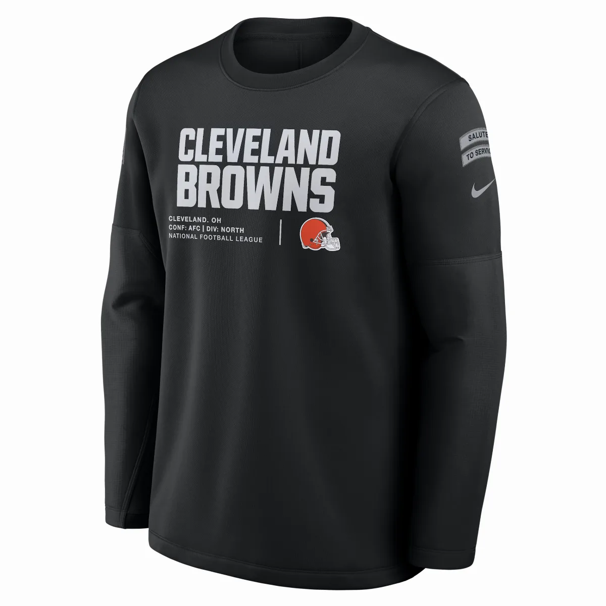 Cleveland Browns Salute to Service Sideline Coaches NFL Pullover Crew by Nike