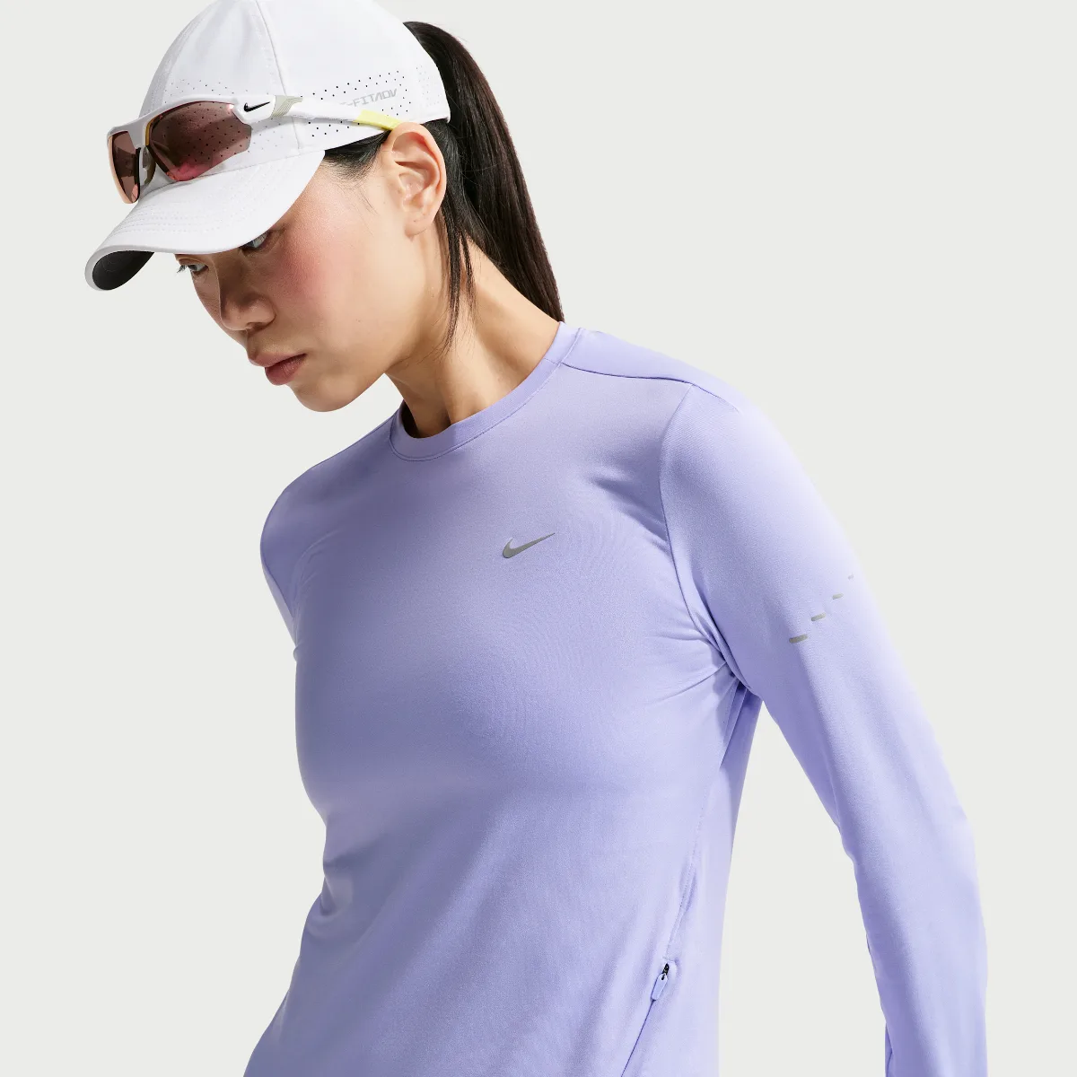 Nike Swift Dri-FIT UV Long-Sleeve Crew-Neck Running Top by Nike