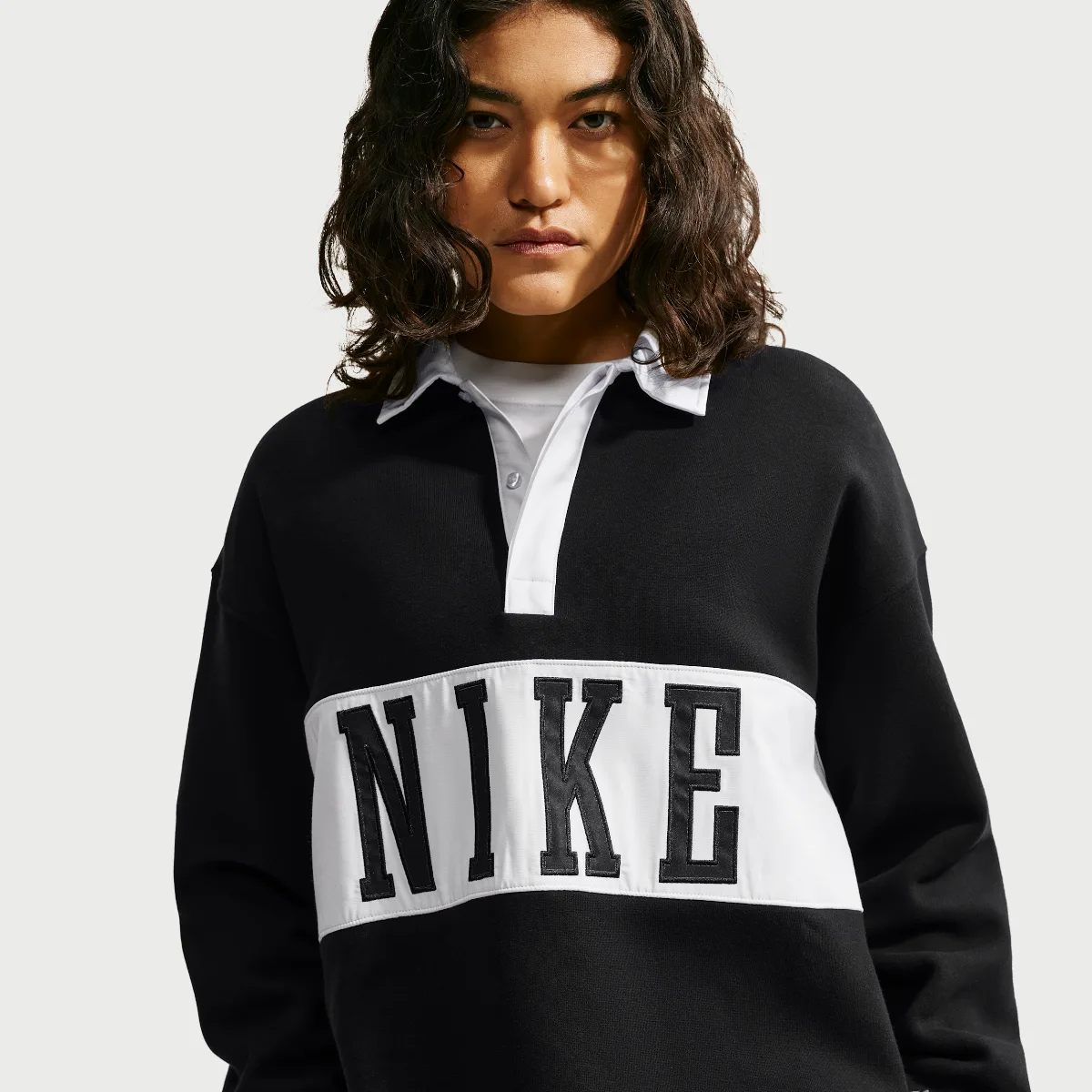 Studio Fleece Medium Weight Oversized Rugby Sweatshirt by Nike