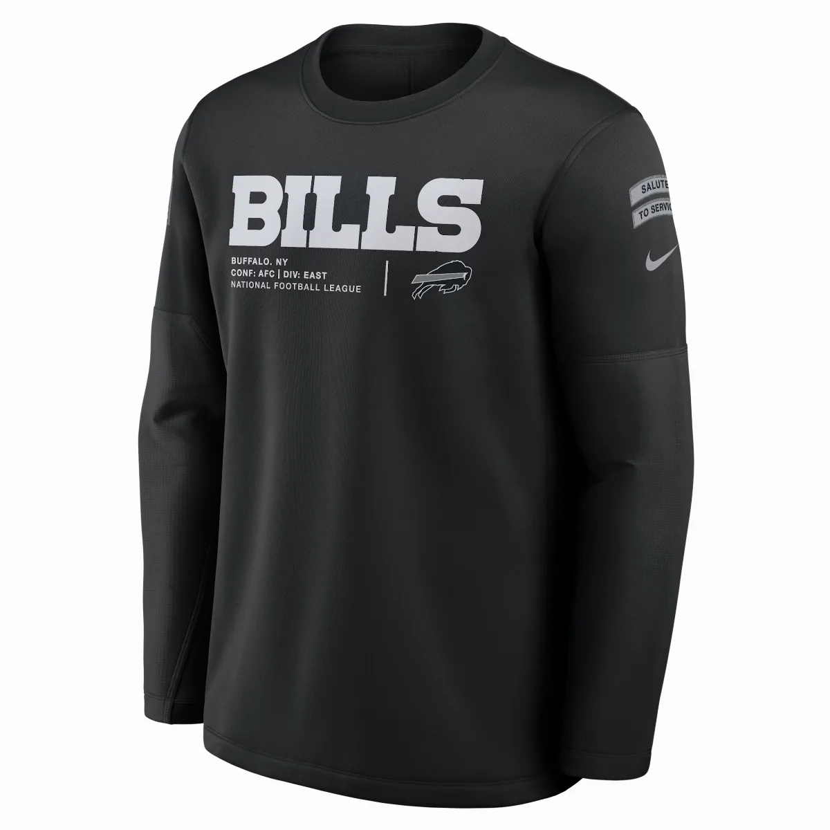 Buffalo Bills Salute to Service Sideline Coaches NFL Pullover Crew by Nike