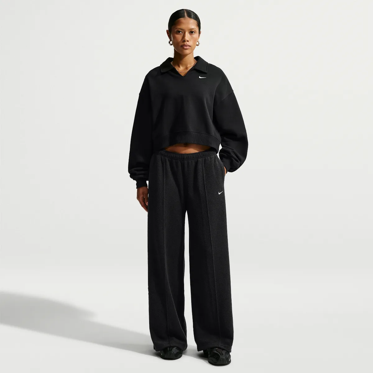 Studio Fleece Medium-Weight Plush Mid-Rise Wide-Leg Pants