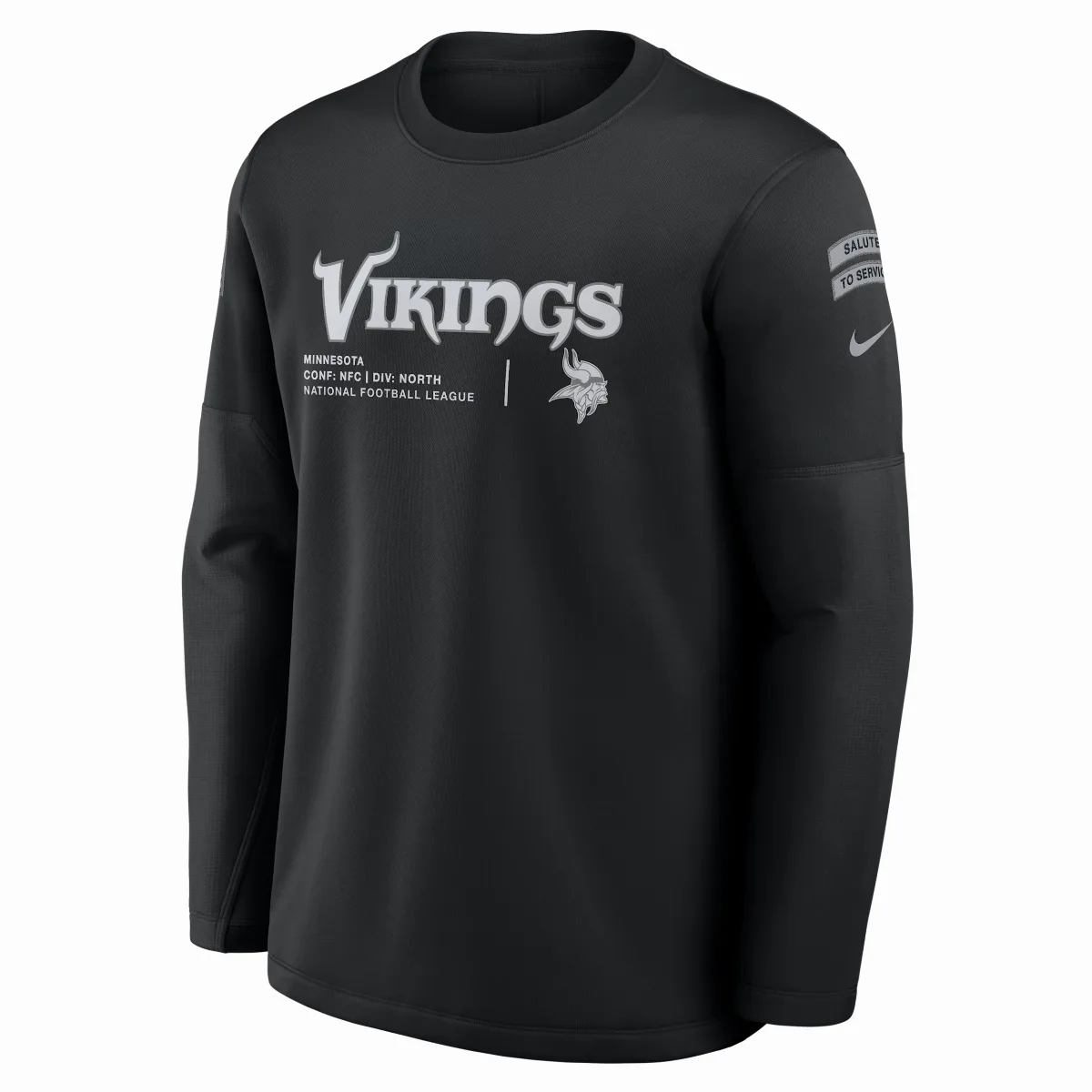 Minnesota Vikings Salute to Service Sideline Coaches NFL Pullover Crew by Nike
