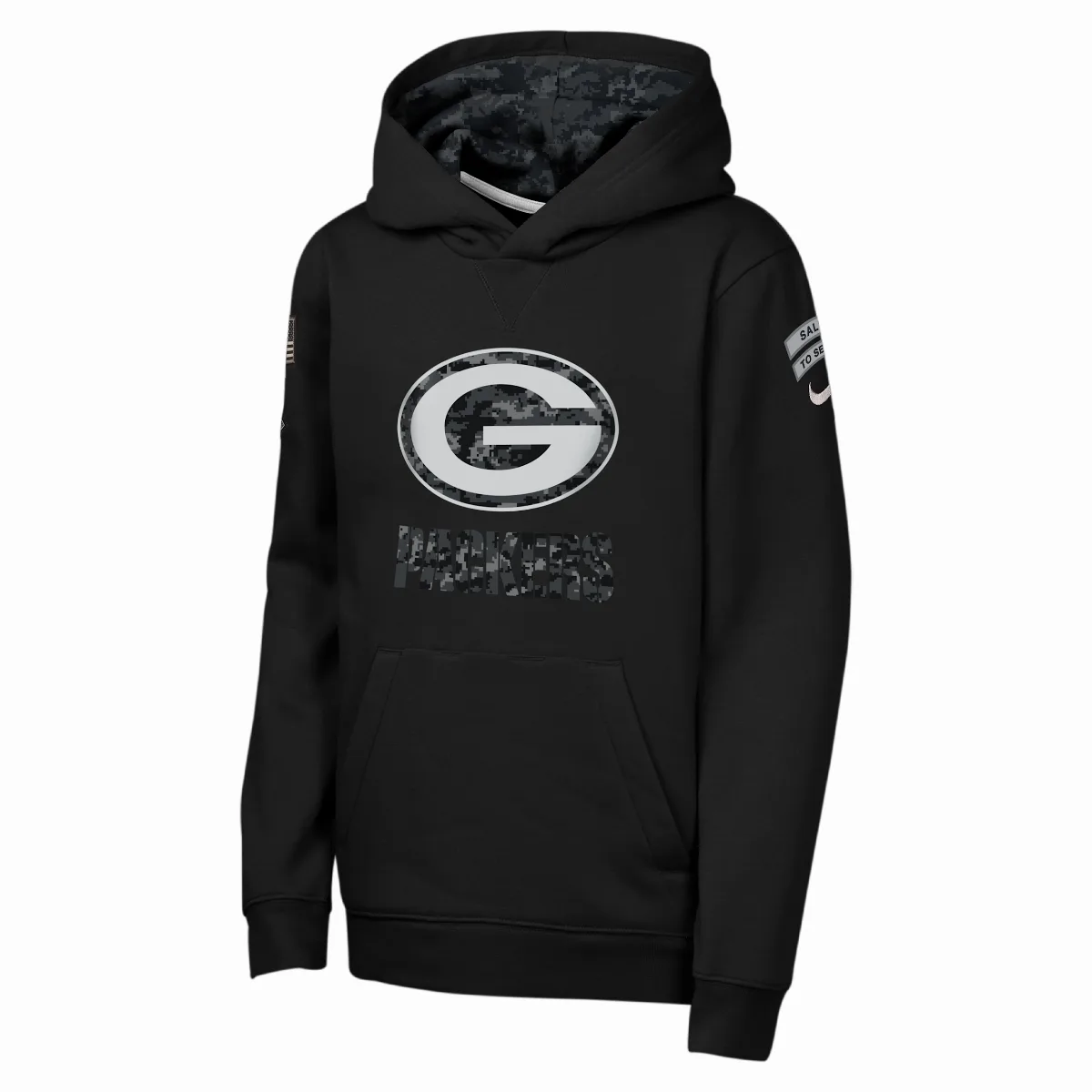 Green Bay Packers Salute to Service Sideline Club NFL Pullover Hoodie by Nike