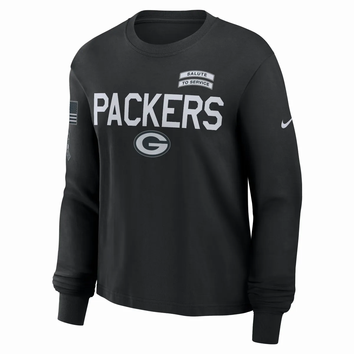 Green Bay Packers Salute to Service Sideline Dri-FIT NFL Long-Sleeve T-Shirt by Nike