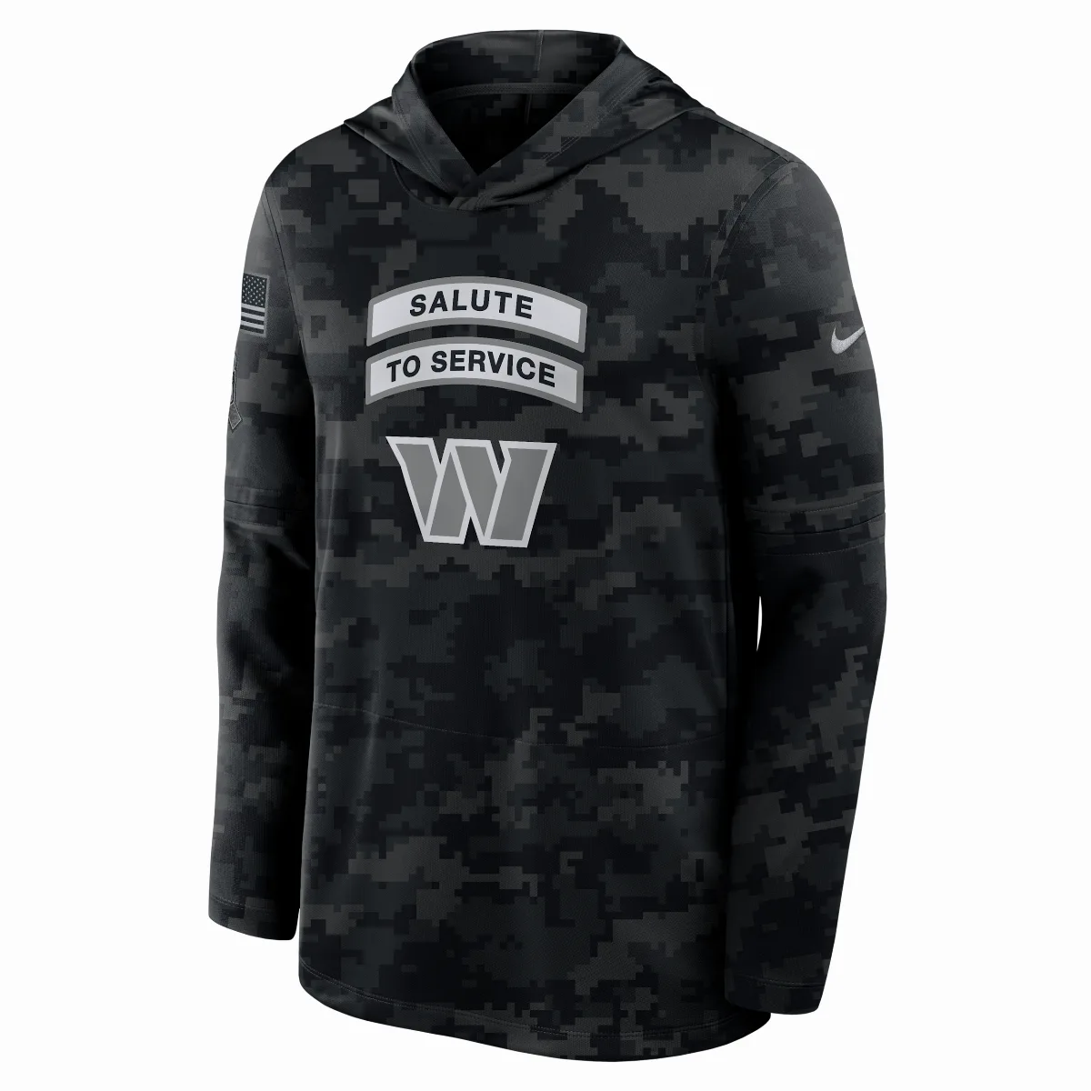 Washington Commanders Salute to Service Sideline Dri-FIT NFL Long-Sleeve Hooded Top by Nike