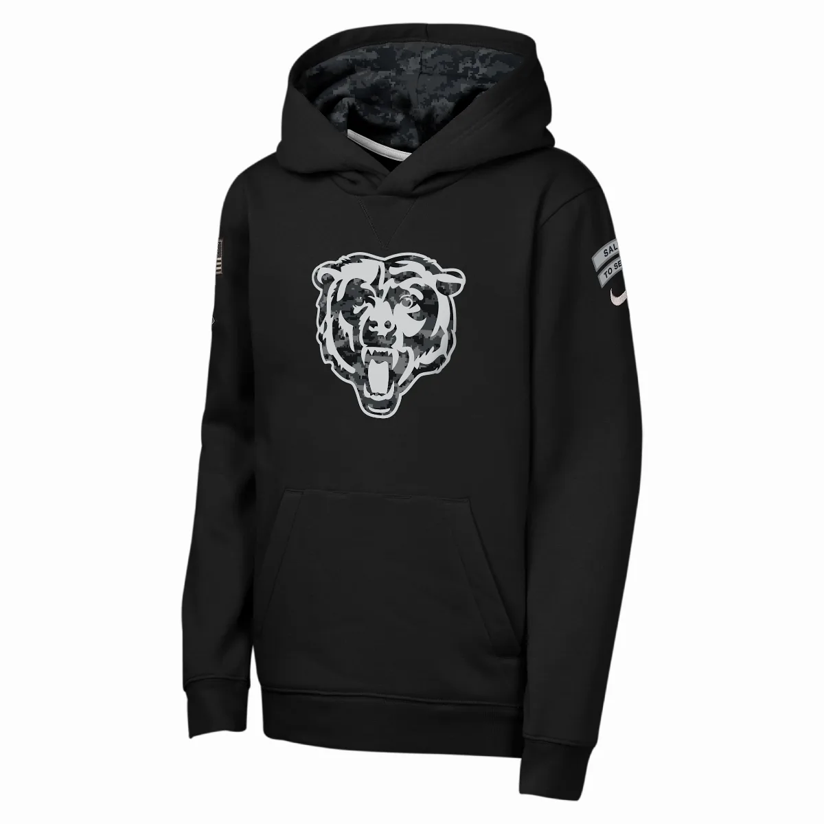 Chicago Bears Salute to Service Sideline Club NFL Pullover Hoodie by Nike