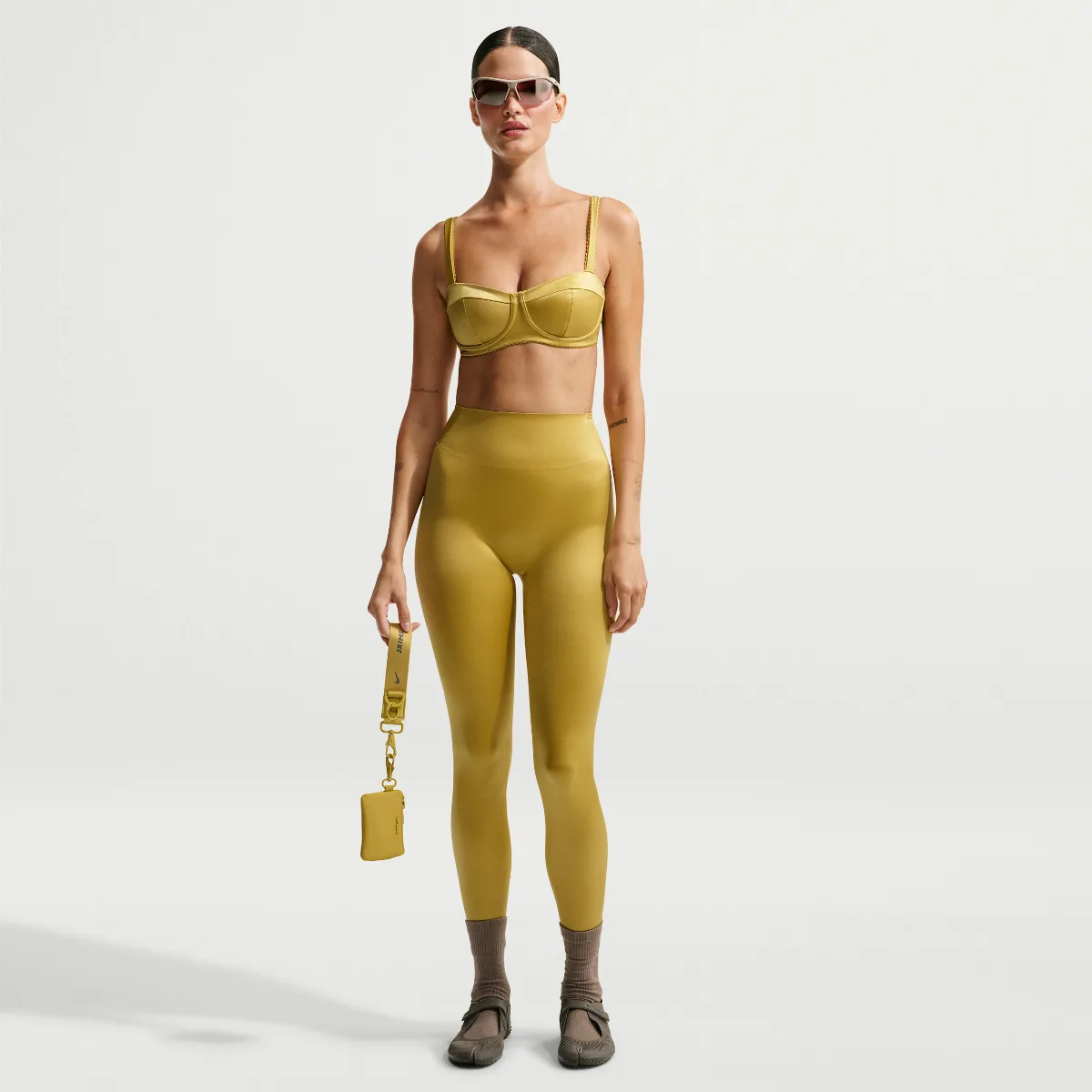 Nike SKIMS Satin Shine High-Waisted Bonded 26" Leggings by Nike