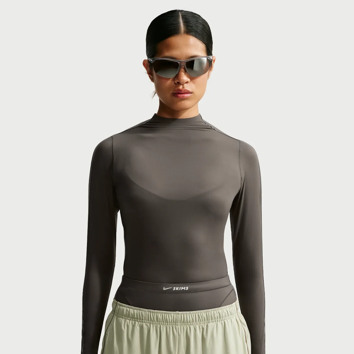 Nike SKIMS Weightless Mock-Neck Long-Sleeve Top by Nike