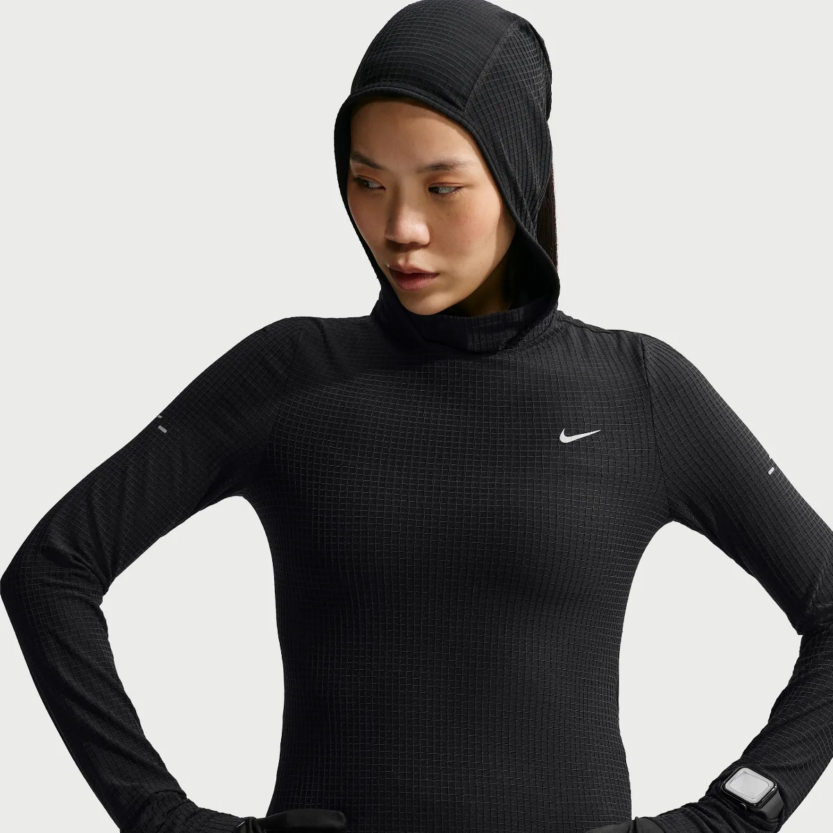 Swift Therma-FIT Long-Sleeve Hooded Running Top by Nike