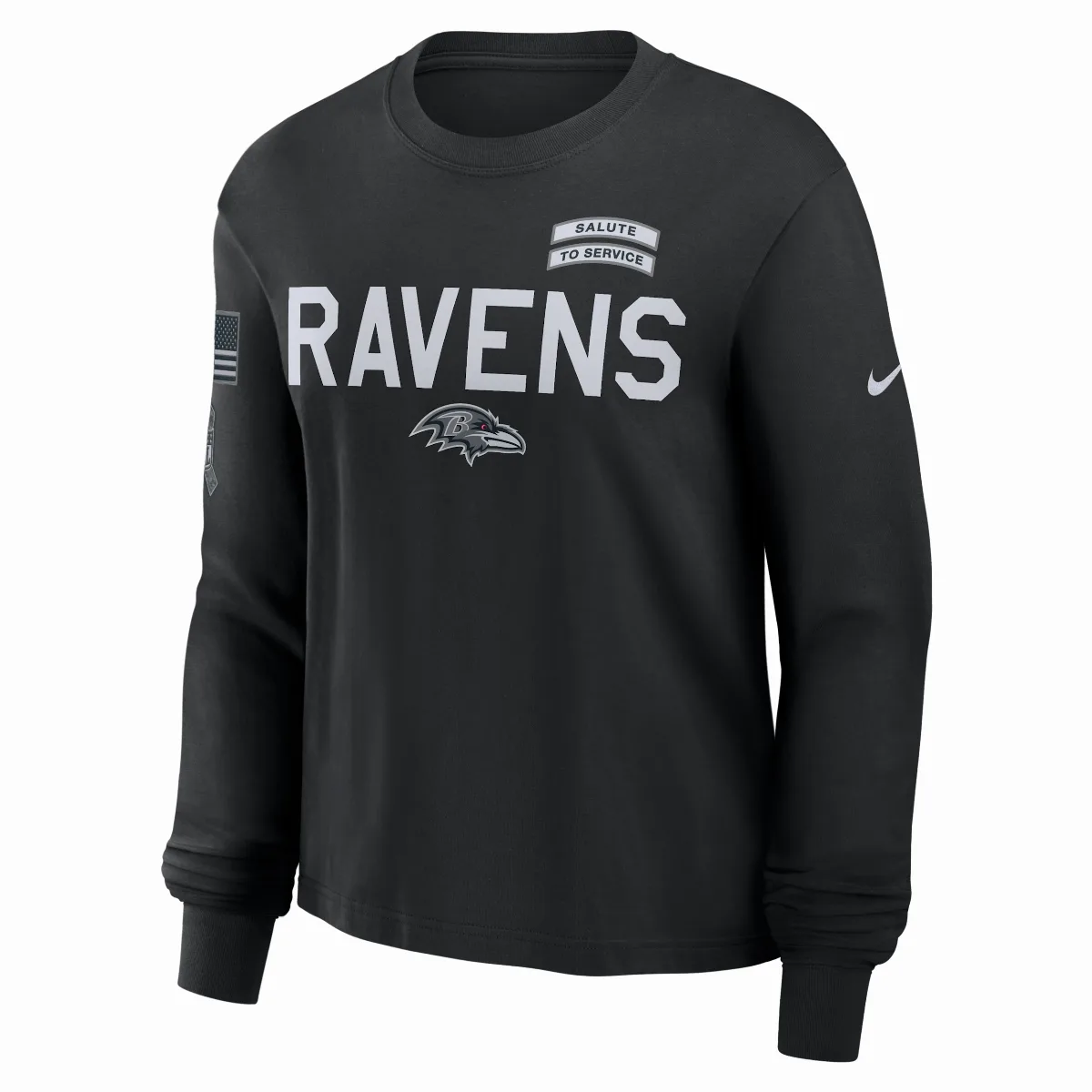 Baltimore Ravens Salute to Service Sideline Dri-FIT NFL Long-Sleeve T-Shirt by Nike