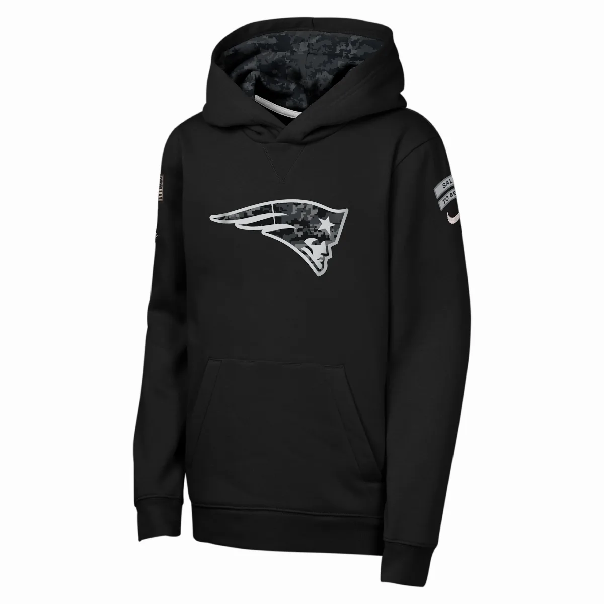 New England Patriots Salute to Service Sideline Club NFL Pullover Hoodie by Nike