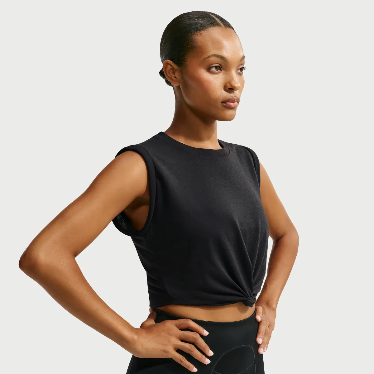Nike SKIMS Performance Cotton Blend Cropped Twist Tank Top by Nike