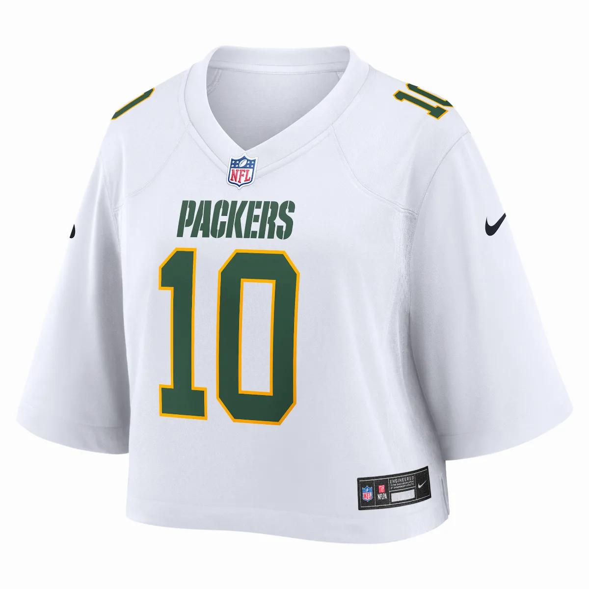 Jordan Love Green Bay Packers NFL Cropped Tundra Game Jersey by Jordan