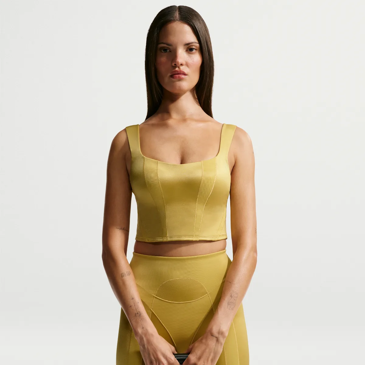 Nike x SKIMS Satin Shine Cropped Tank Top by Nike