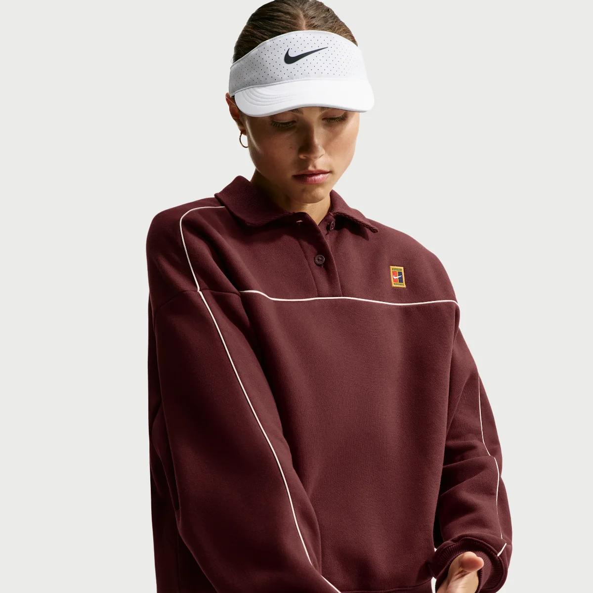 Court Collection Long-Sleeve Fleece Tennis Top by Nike
