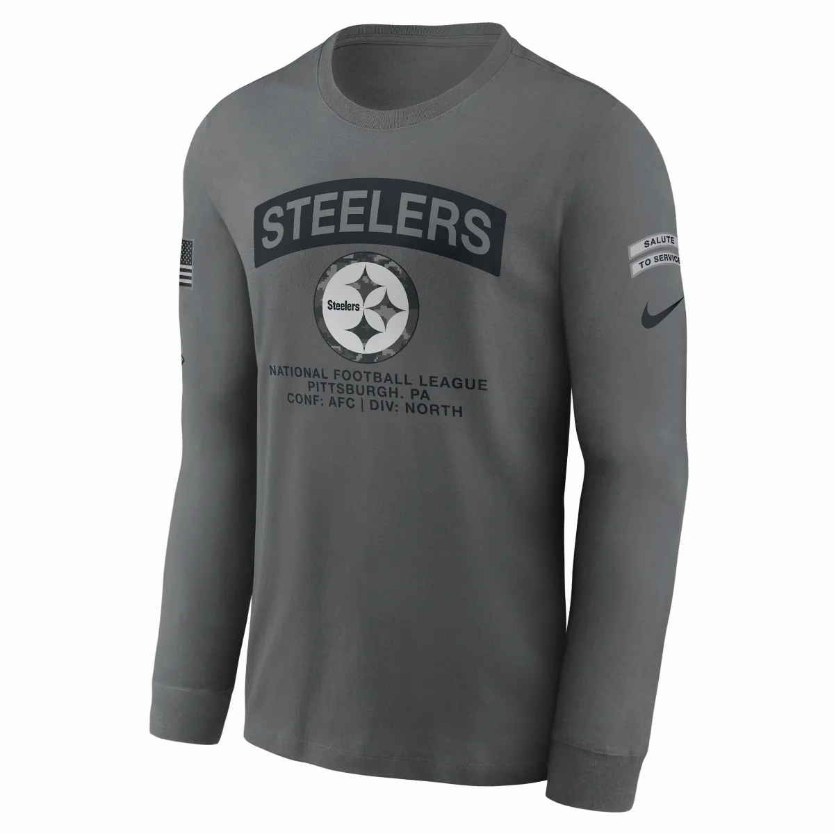 Pittsburgh Steelers Salute to Service NFL Long-Sleeve T-Shirt by Nike