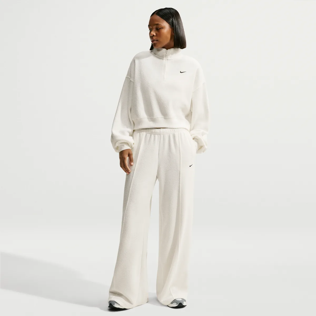 Studio Fleece Medium-Weight Plush Mid-Rise Wide-Leg Pants