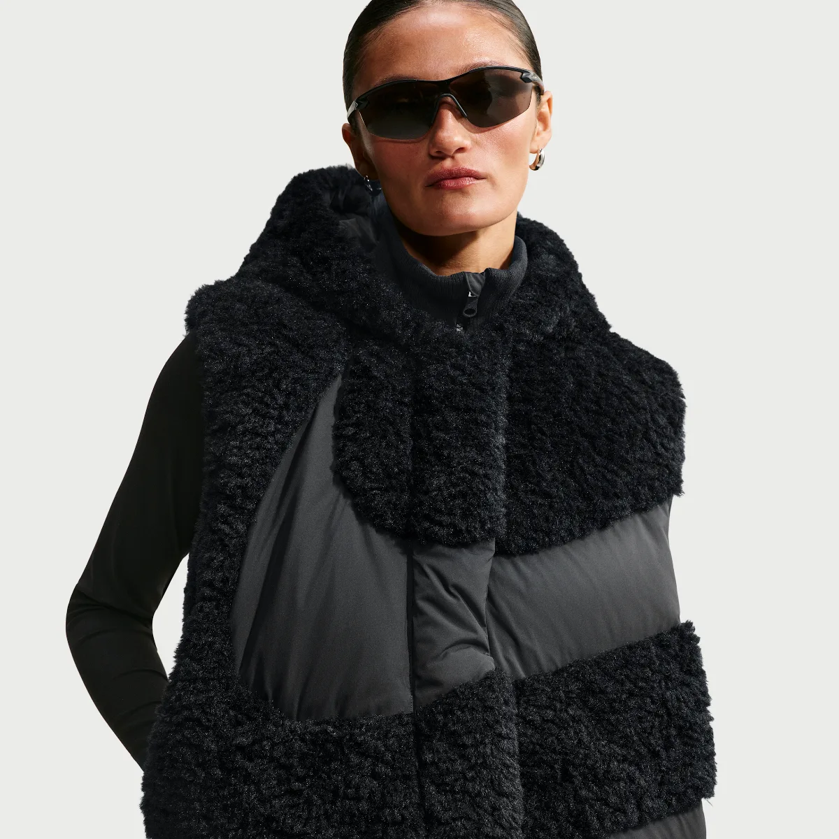 Sportswear Swoosh Series Loose Therma-FIT Hooded Down Vest by Nike