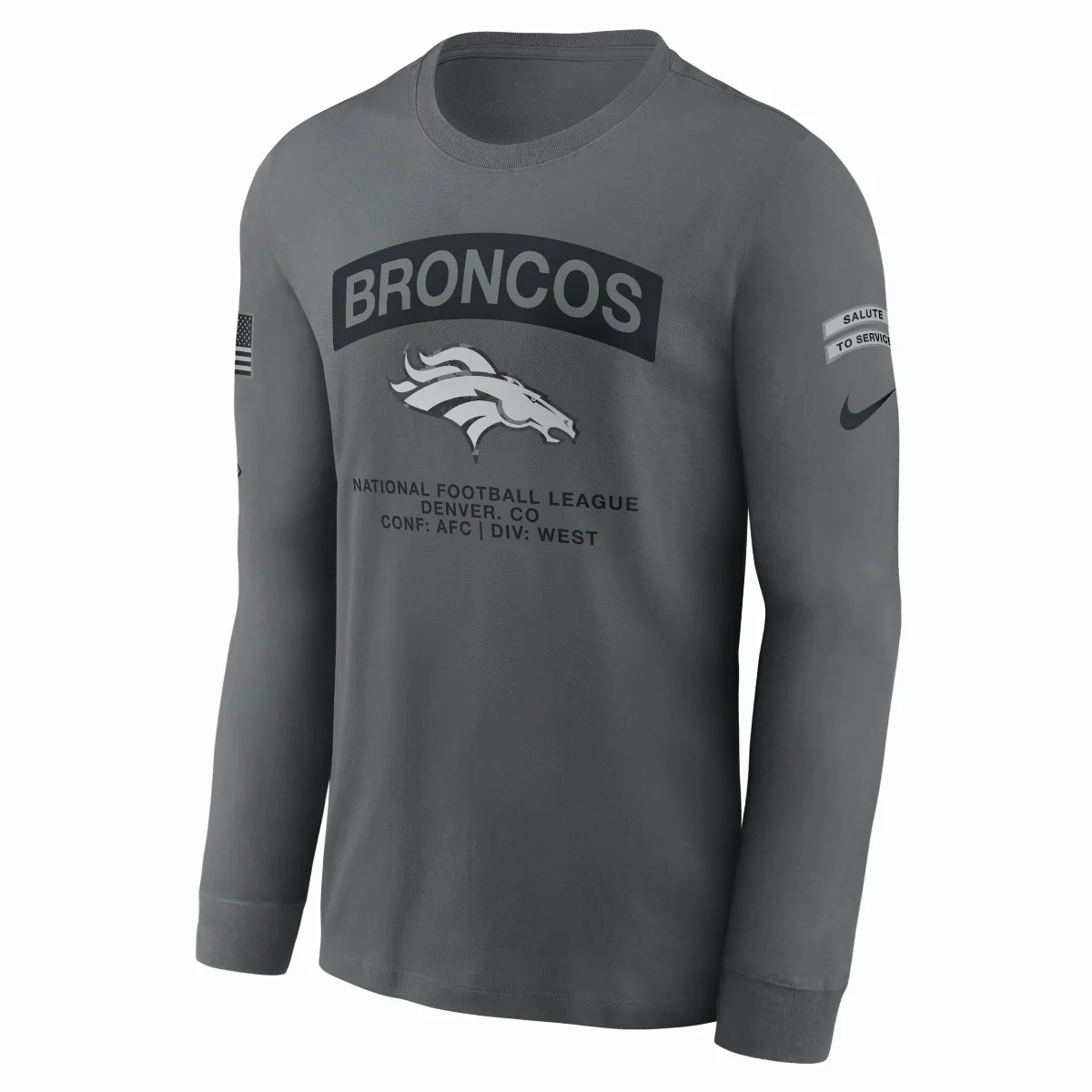 Denver Broncos Salute to Service Nike NFL Long-Sleeve T-Shirt by Nike