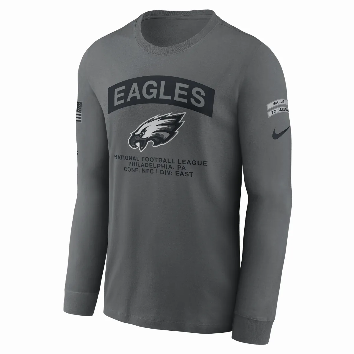 Philadelphia Eagles Salute to Service Nike NFL Long-Sleeve T-Shirt by Nike