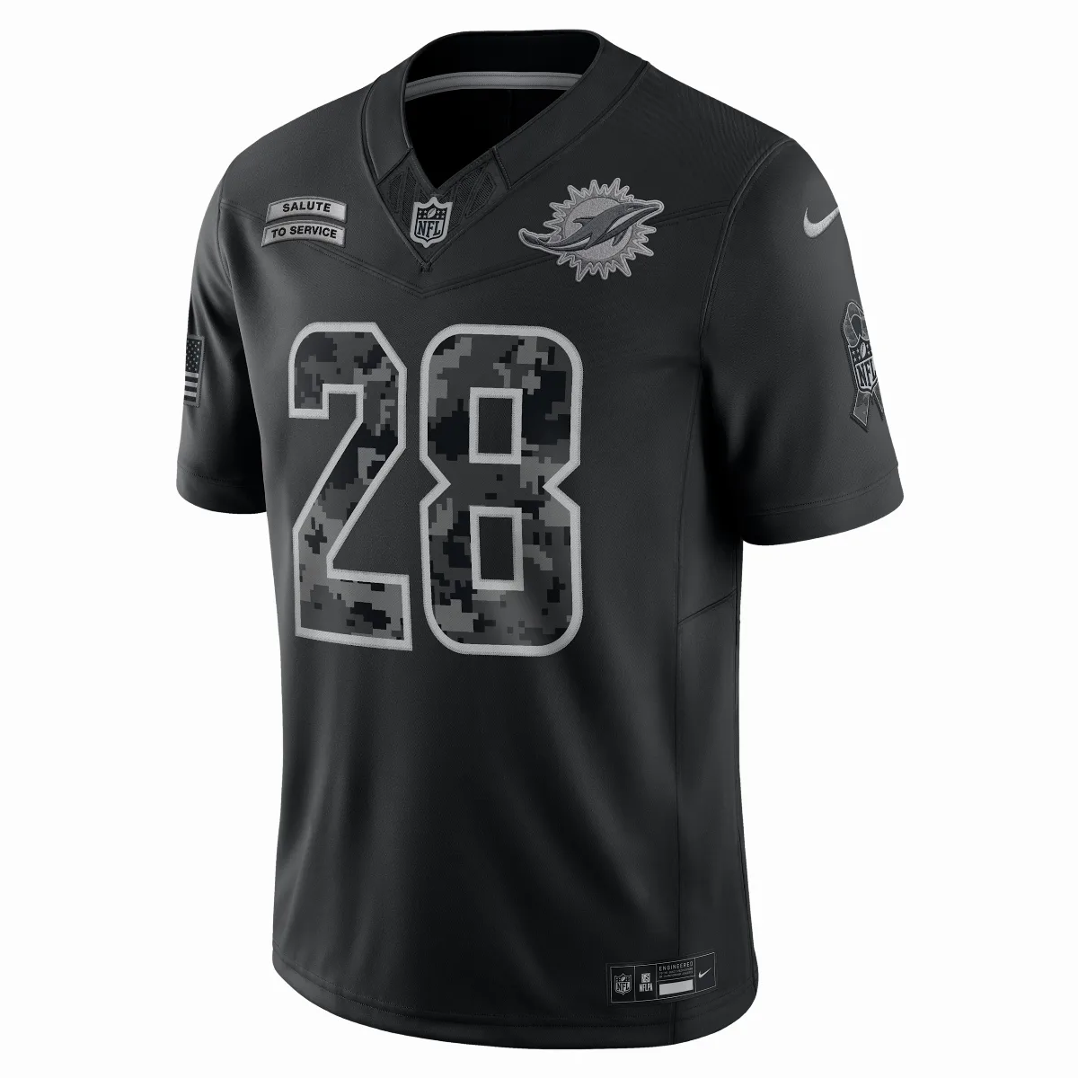 DeVon Achane Miami Dolphins Salute to Service Nike Dri-FIT NFL Limited Jersey by Nike