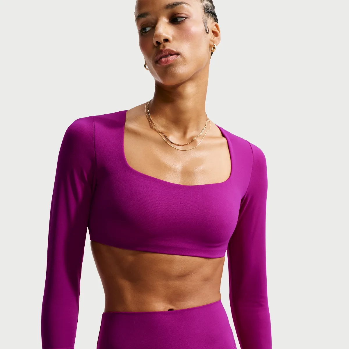 Nike Zenvy Light-Support Padded Long-Sleeve Sports Bra by Nike