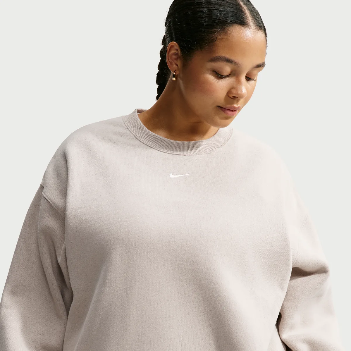 Nike Studio Fleece Medium Weight Oversized Crew-Neck Sweatshirt