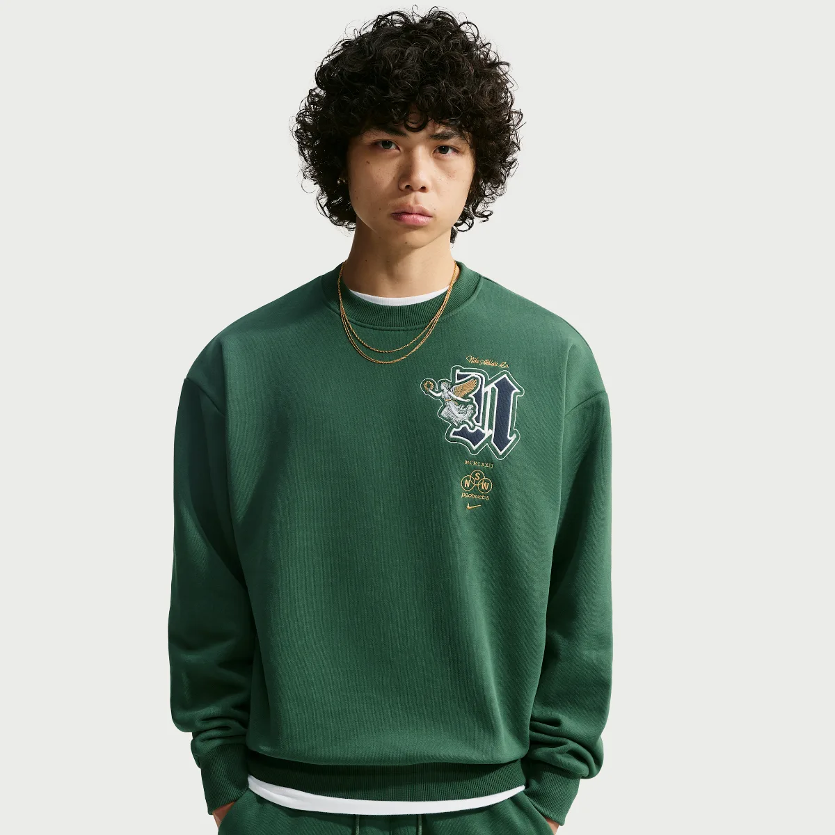 Nike Solo Fleece Crew-Neck Sweatshirt by Nike