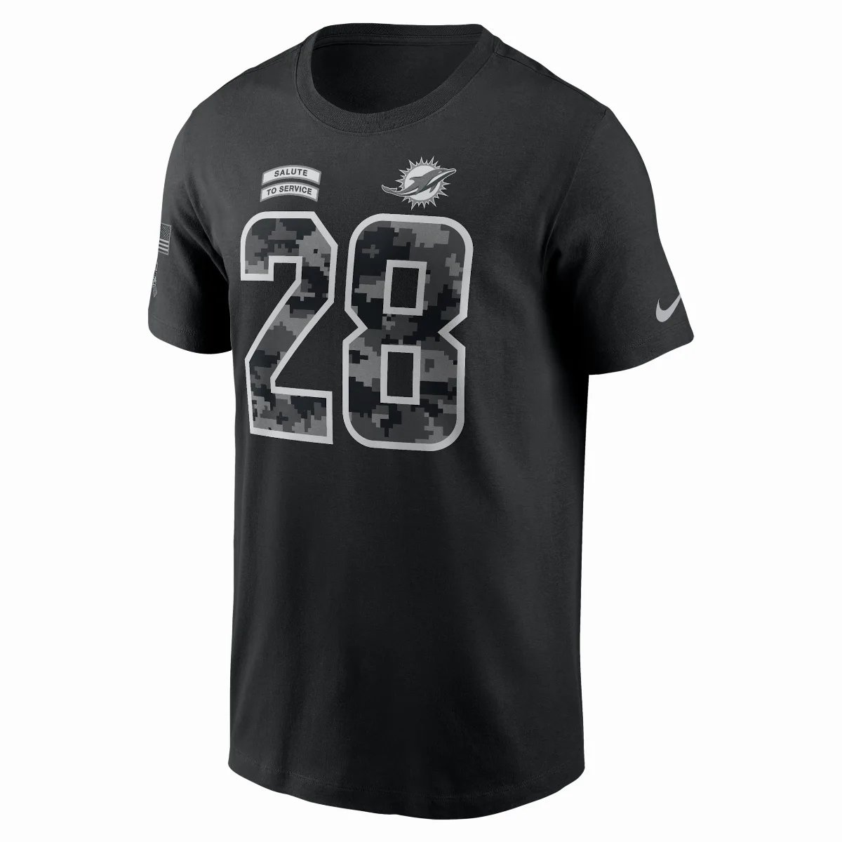 DeVon Achane Miami Dolphins Salute to Service T-Shirt by Nike