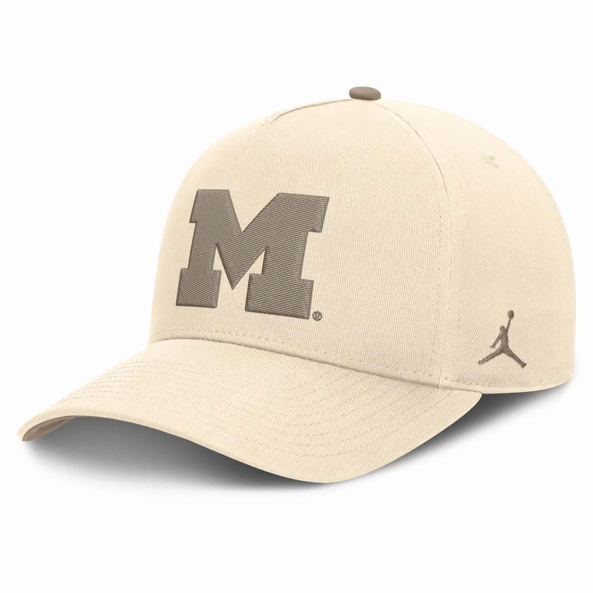 Michigan Natural Rise Jordan Brand Dri-FIT College A-Frame Adjustable Hat by Jordan