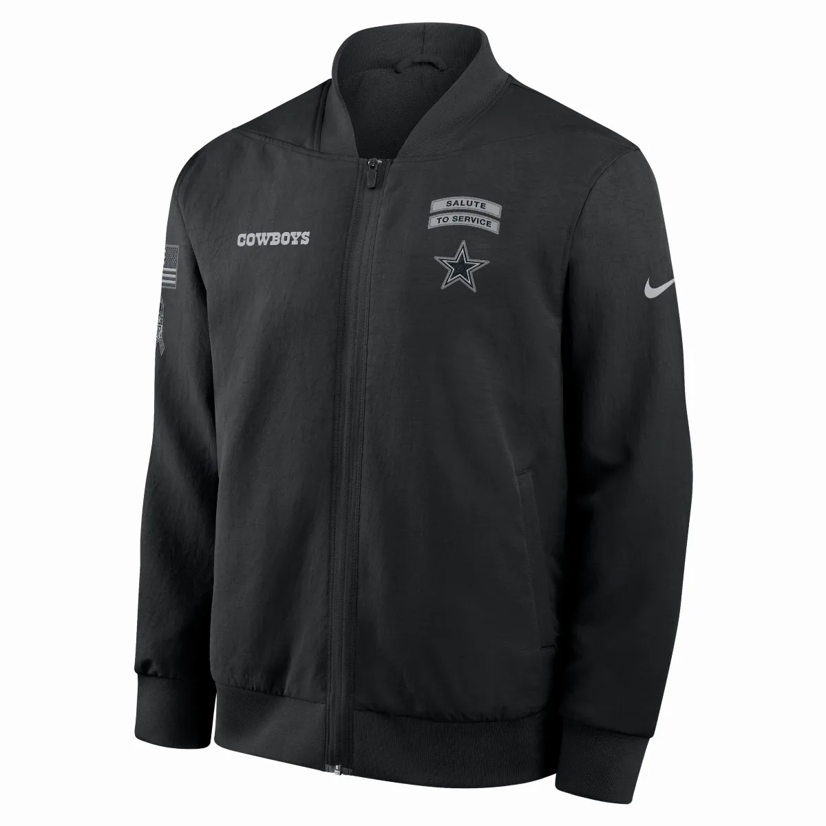 Dallas Cowboys Salute to Service Sideline NFL Full-Zip Bomber Jacket by Nike