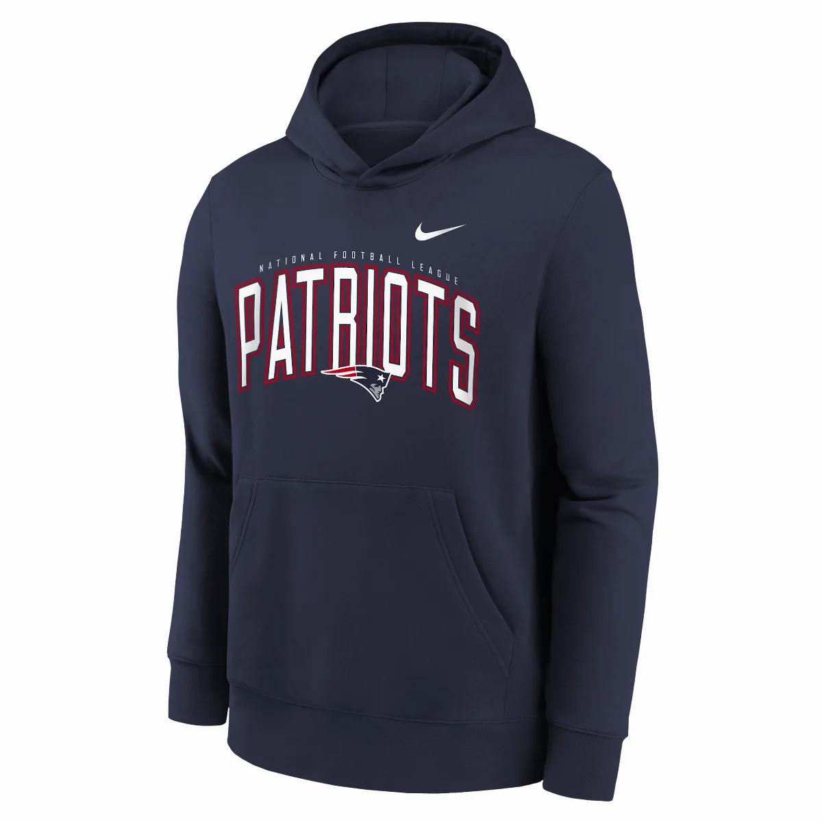 New England Patriots Essentials Club Logo Arch NFL Pullover Crew by Nike