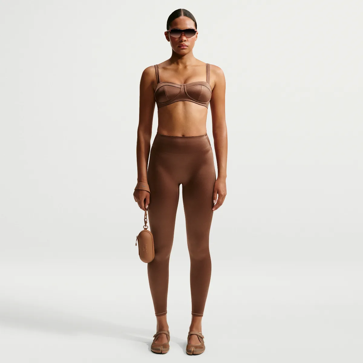 SKIMS Satin Shine High-Waisted Bonded 26 Leggings by Nike