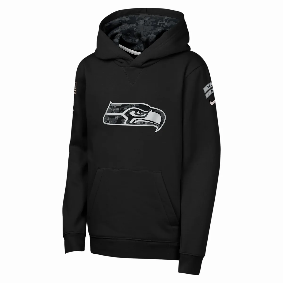 Seattle Seahawks Salute to Service Sideline Club NFL Pullover Hoodie by Nike