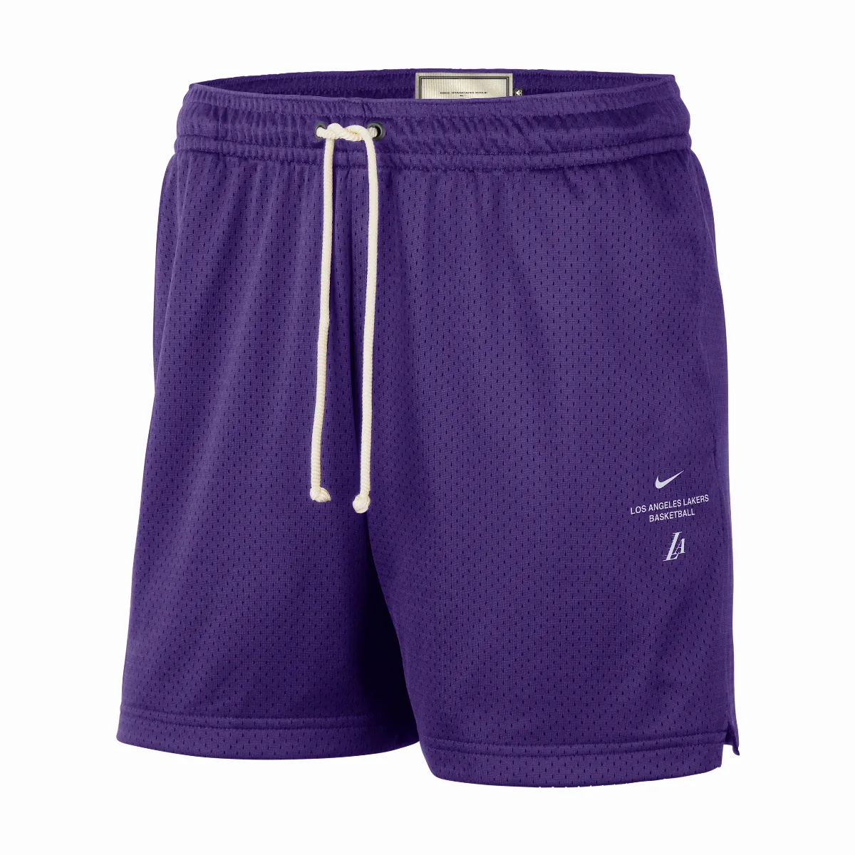 Los Angeles Lakers Standard Issue Dri-FIT 5 Basketball Mesh Shorts by Nike