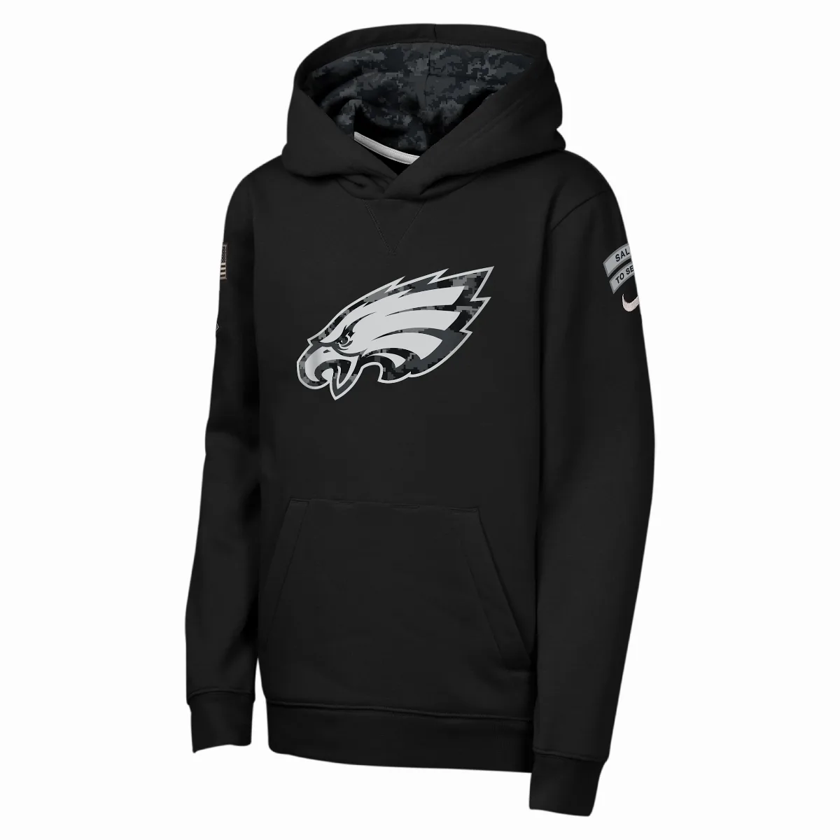 Philadelphia Eagles Salute to Service Sideline Club NFL Pullover Hoodie by Nike