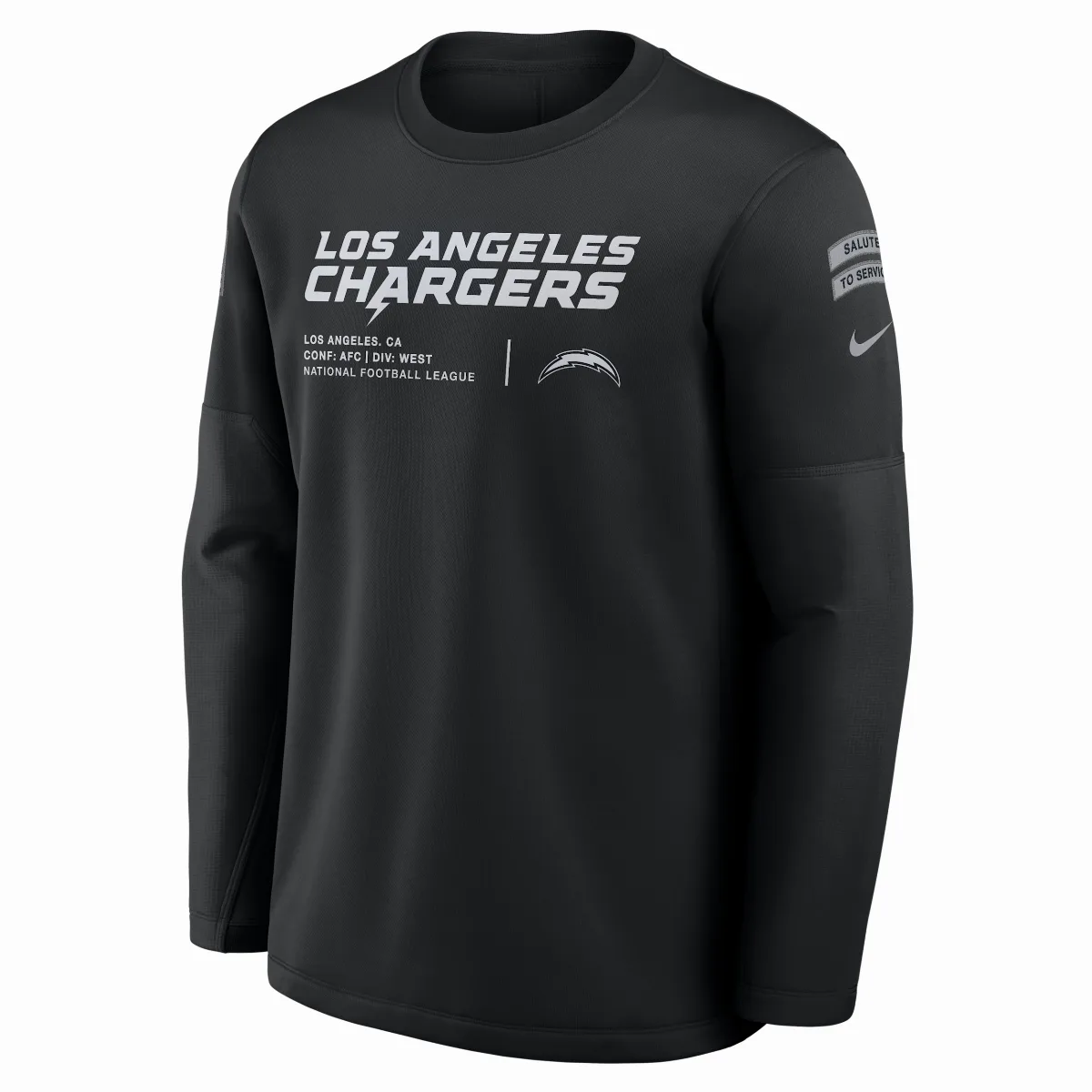 Los Angeles Chargers Salute to Service Sideline Coaches NFL Pullover Crew by Nike