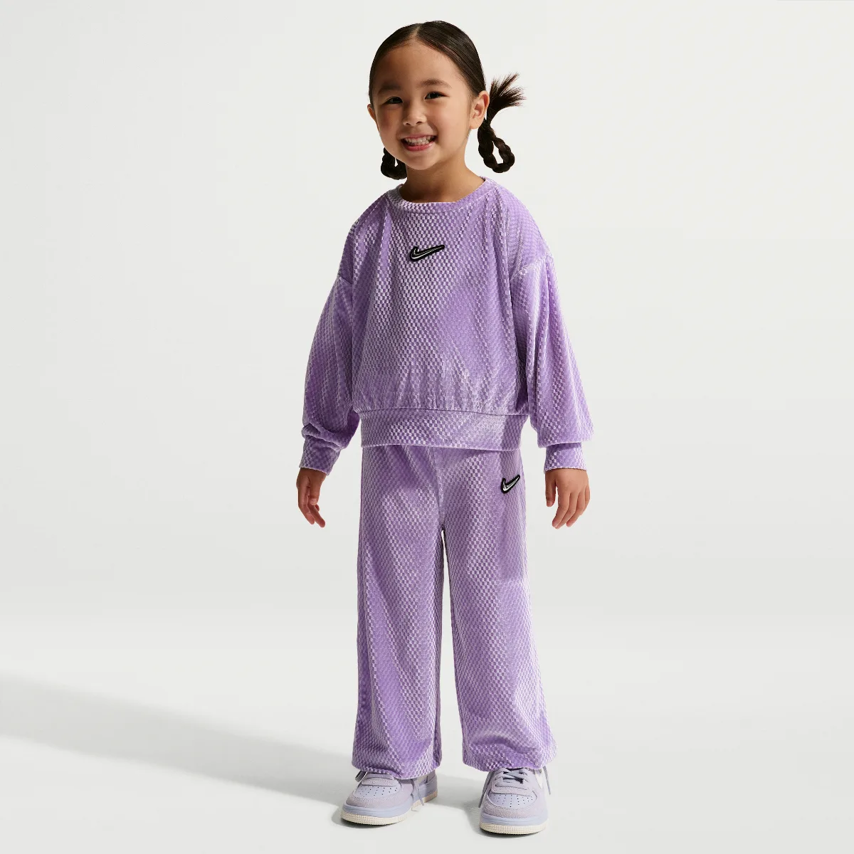 Swoosh Sparkle 2-Piece Velvet Pants Set by Nike