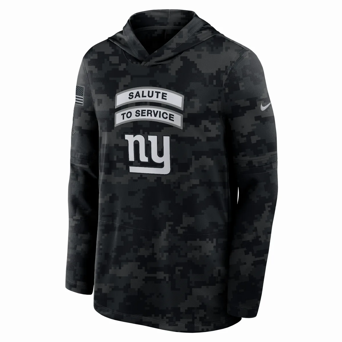 New York Giants Salute to Service Sideline Dri-FIT NFL Long-Sleeve Hooded Top by Nike