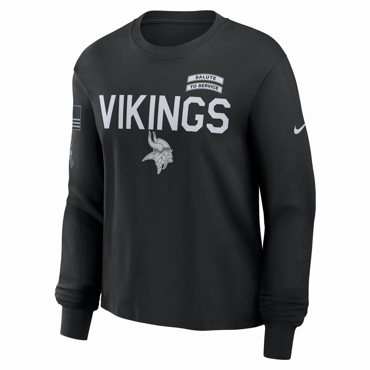 Minnesota Vikings Salute to Service Sideline Dri-FIT NFL Long-Sleeve T-Shirt by Nike