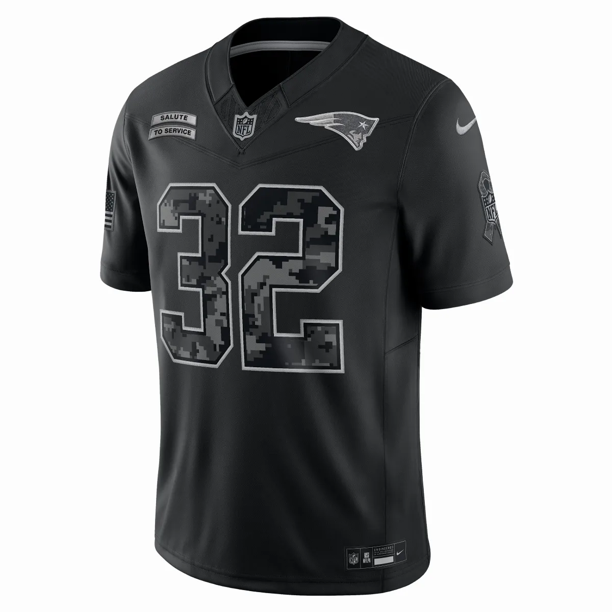 Treveyon Henderson New England Patriots Salute to Service Dri-FIT NFL Limited Jersey by Nike