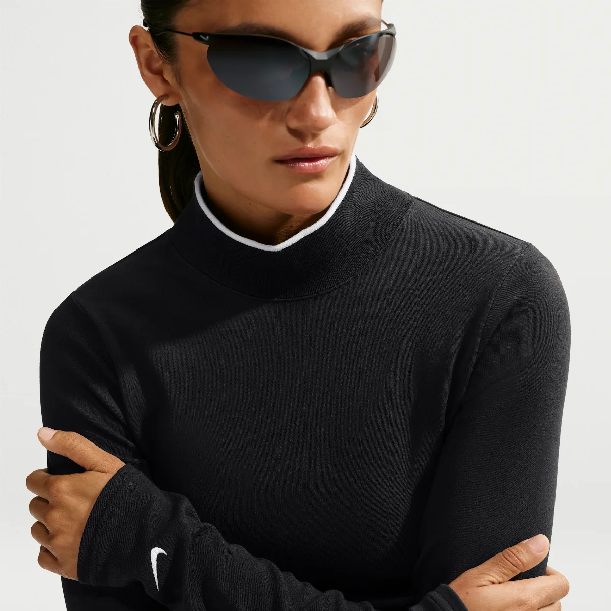 Sportswear Tight Long-Sleeve Mock-Neck Top