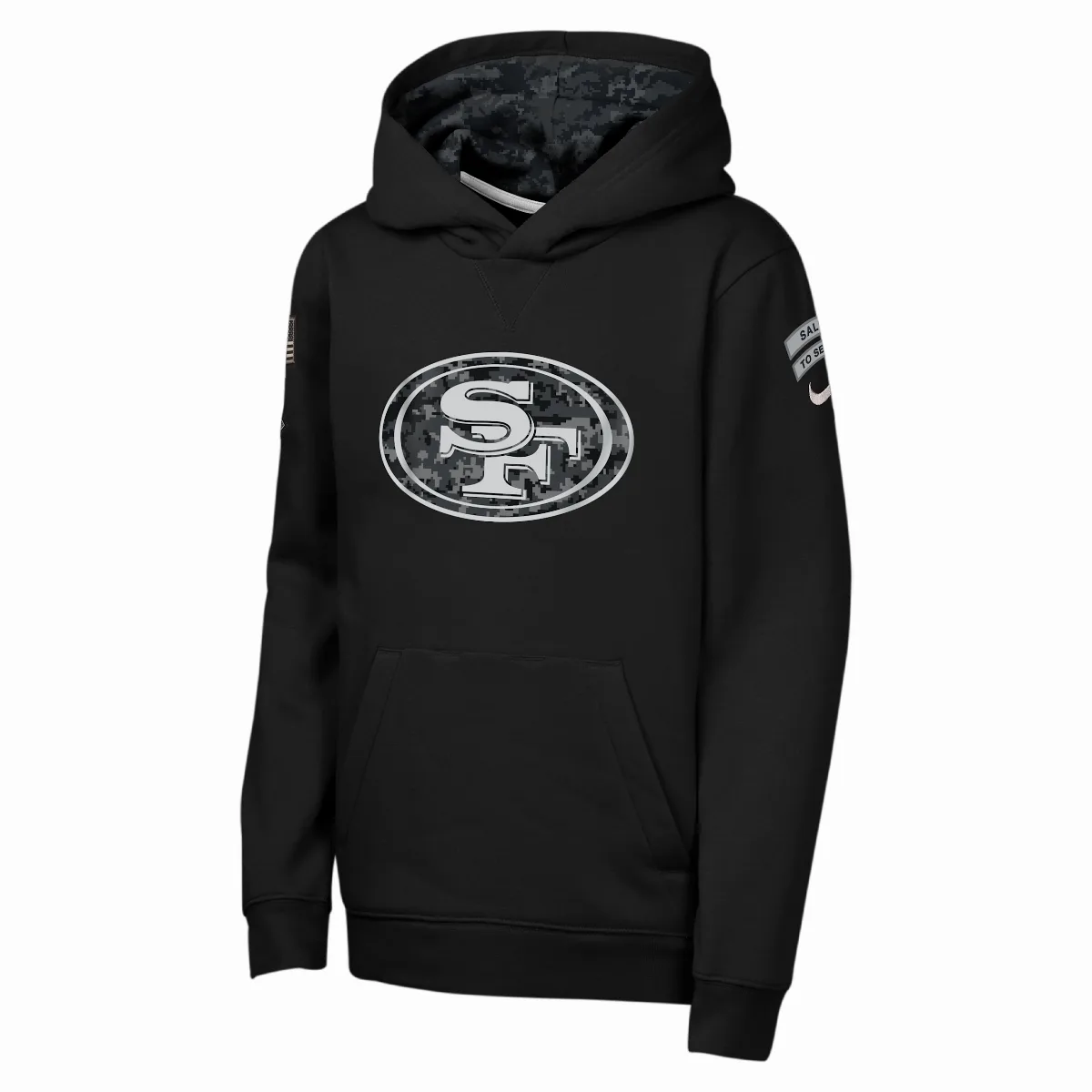 San Francisco 49ers Salute to Service Sideline Club NFL Pullover Hoodie by Nike