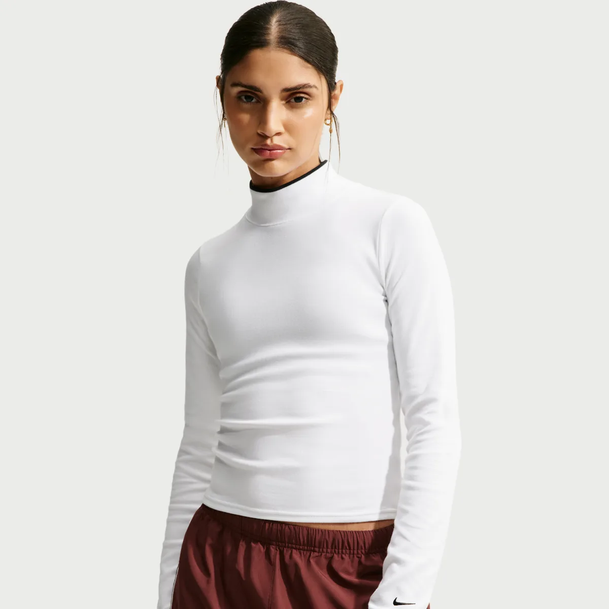 Sportswear Tight Long-Sleeve Mock-Neck Top