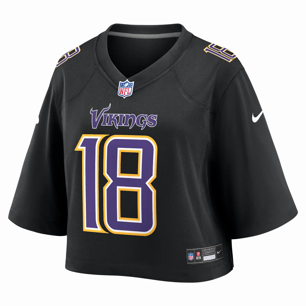 Justin Jefferson Minnesota Vikings NFL Cropped Tundra Game Jersey by Nike
