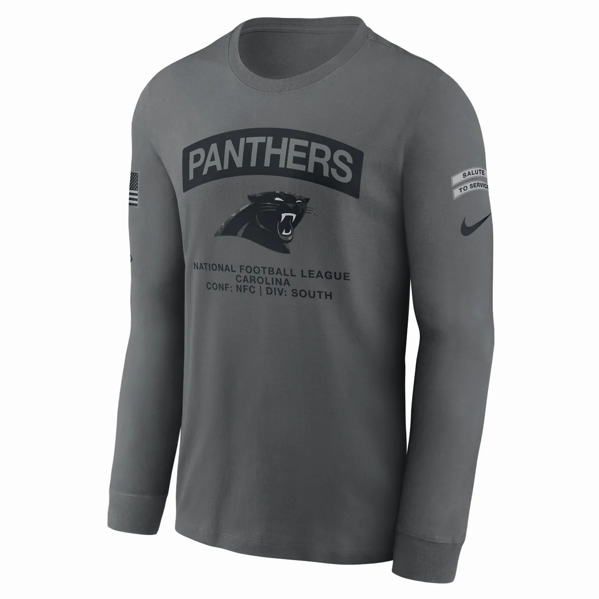 Carolina Panthers Salute to Service NFL Long-Sleeve T-Shirt by Nike