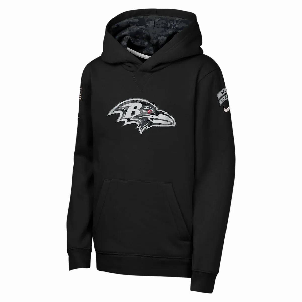 Baltimore Ravens Salute to Service Sideline Club NFL Pullover Hoodie by Nike