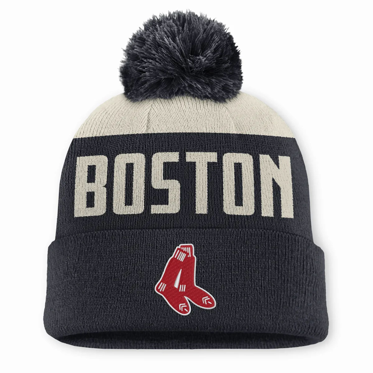 Boston Red Sox Cooperstown Peak Cuffed Pom Beanie by Nike