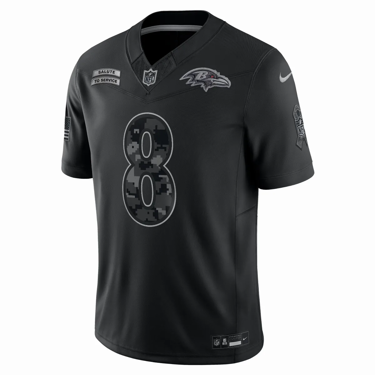 Lamar Jackson Baltimore Ravens Salute to Service Dri-FIT NFL Limited Jersey by Nike